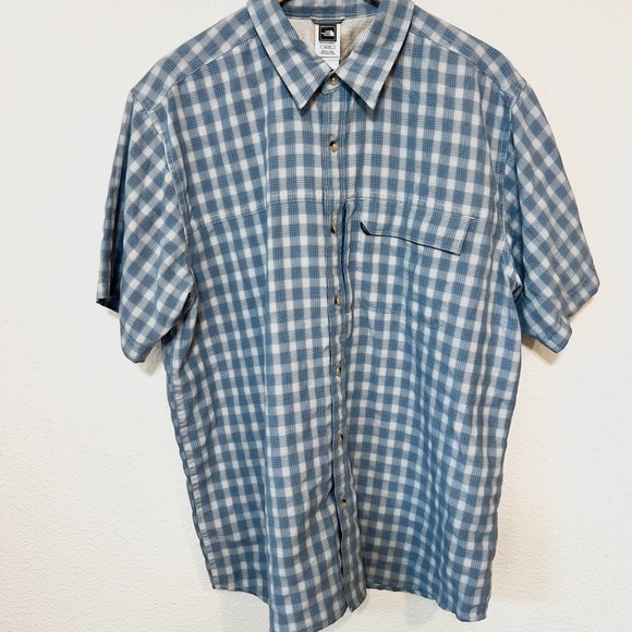 North Face Plaid Modal Hiking Camp Shirt Mens Sz XL Camping Outdoor Button Up - Picture 1 of 6
